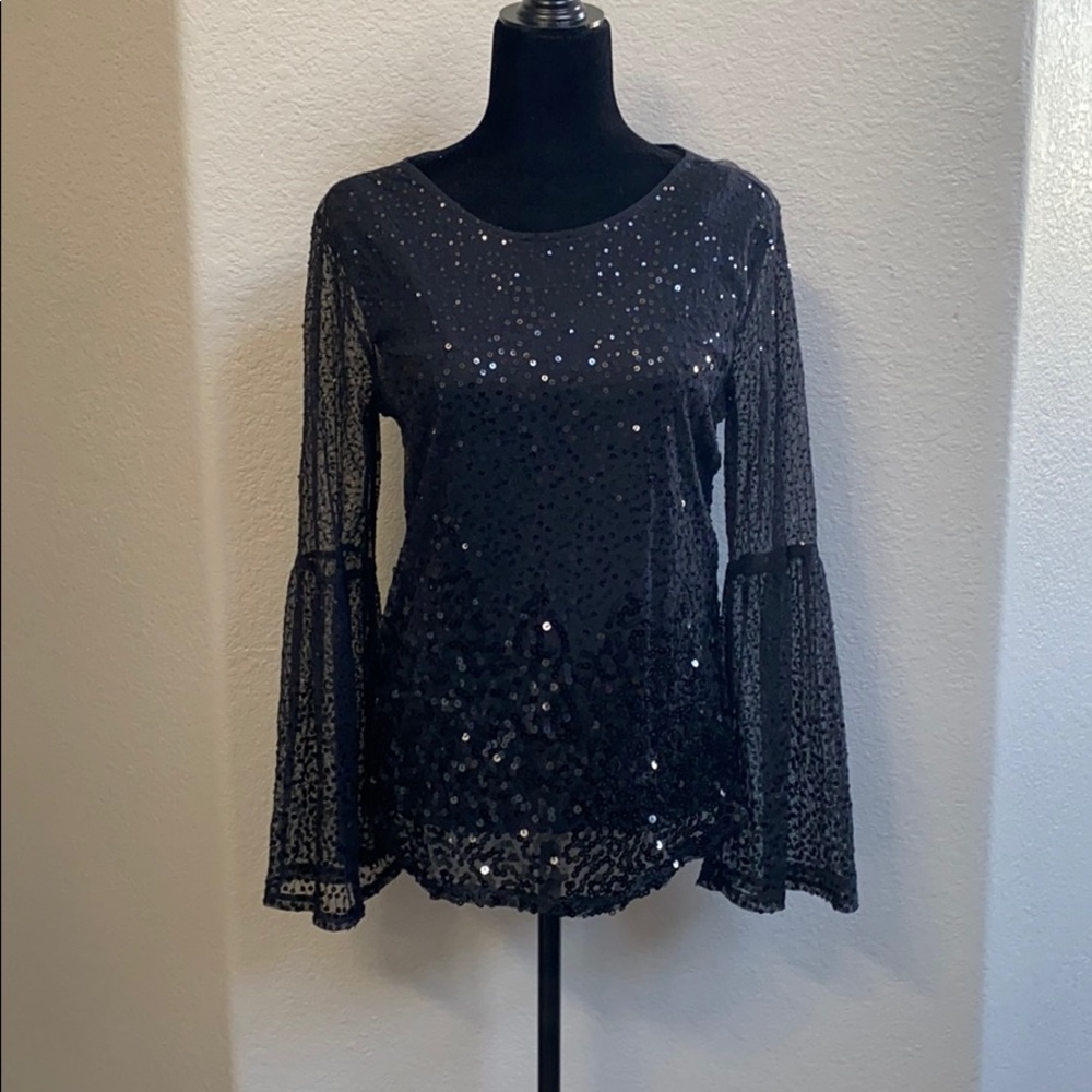 NWT International Concepts 2 piece Sequin Top